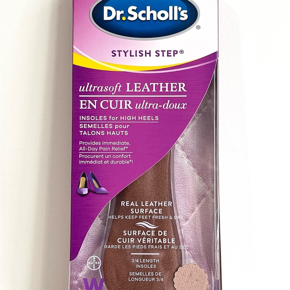Dr. Scholl’s Leather Insoles for High Heels ~ Plus Leather Insoles for Flats